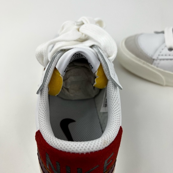 Nike Blazer Low 77 Jumbo Swoosh Women's Sneakers Shoes White Red DQ1470-104 - Picture 10 of 10